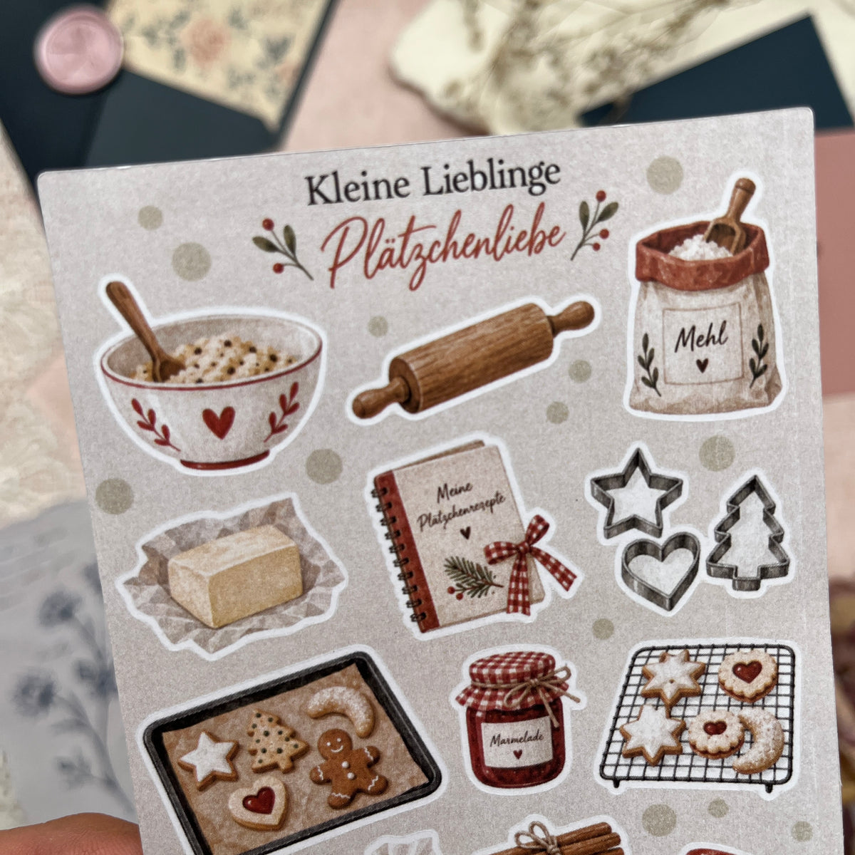 Kleine Lieblinge – Plätzchenliebe | Mini-Stickerbogen