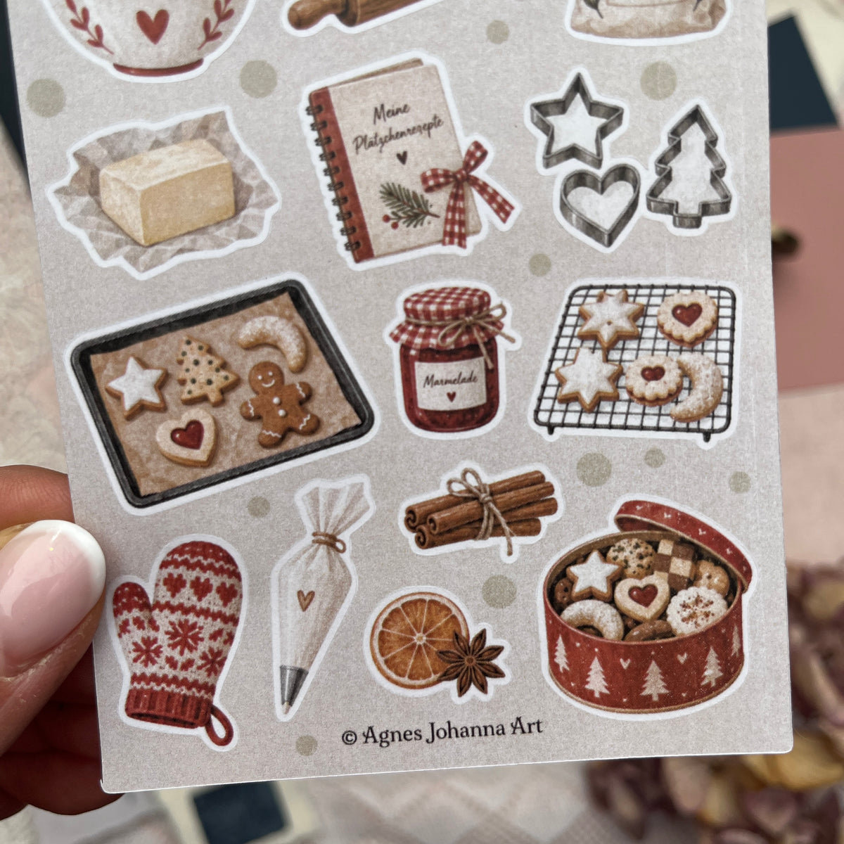 Kleine Lieblinge – Plätzchenliebe | Mini-Stickerbogen