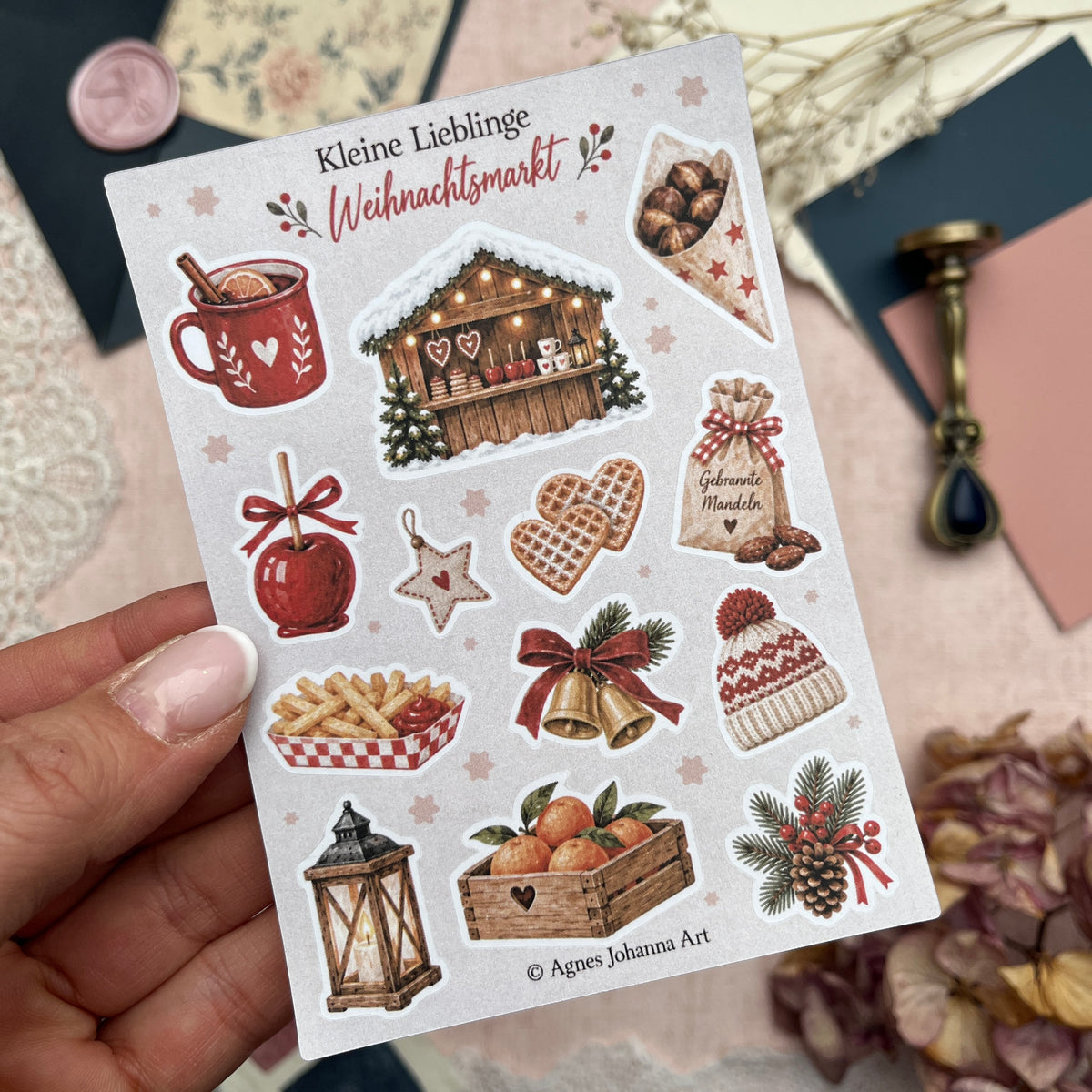 Kleine Lieblinge – Weihnachtsmarkt | Mini-Stickerbogen