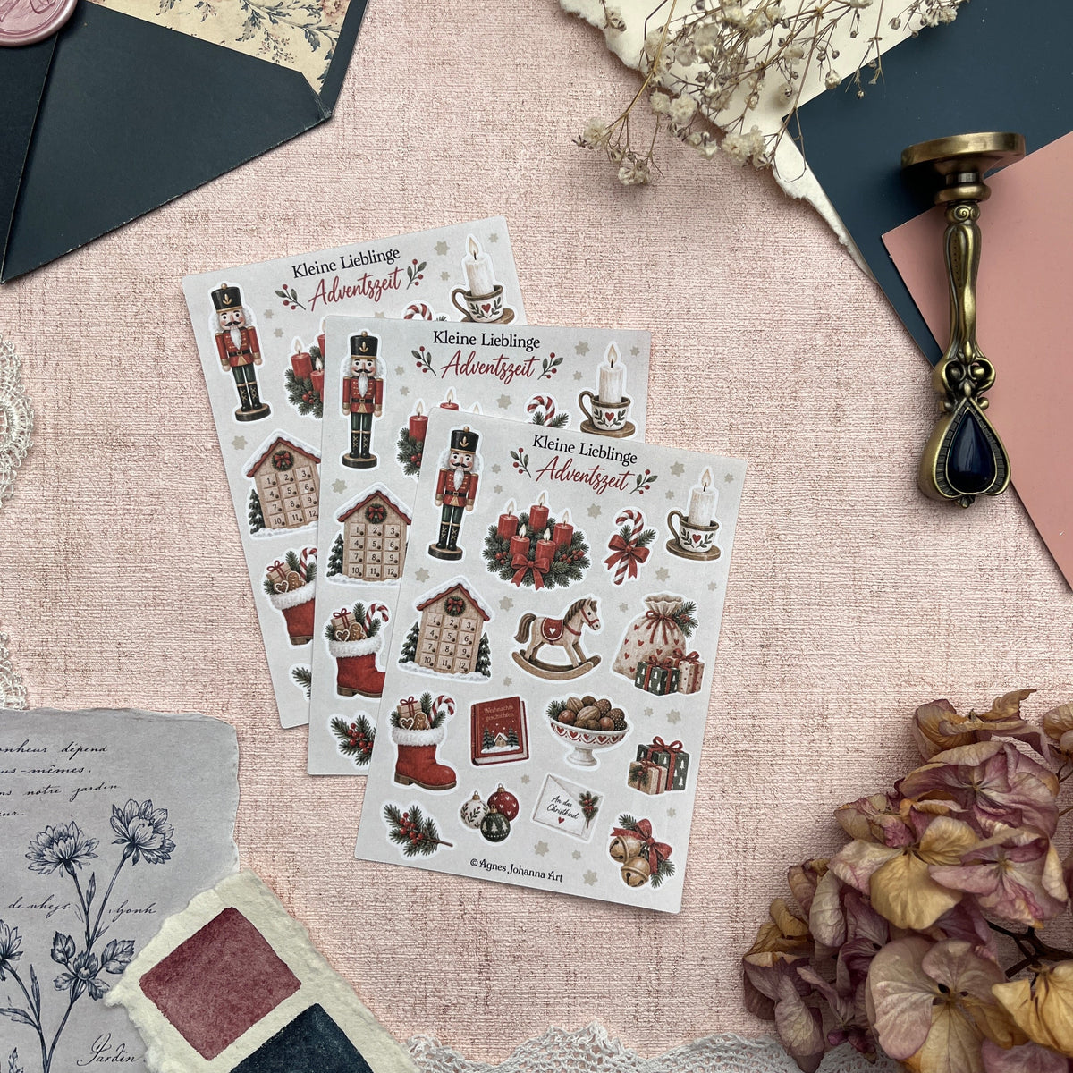 Kleine Lieblinge – Adventszeit | Mini-Stickerbogen