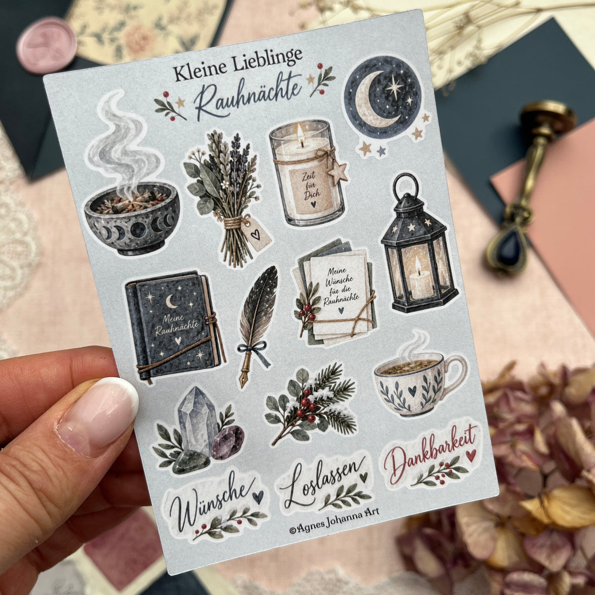 Kleine Lieblinge – Rauhnächte | Mini-Stickerbogen