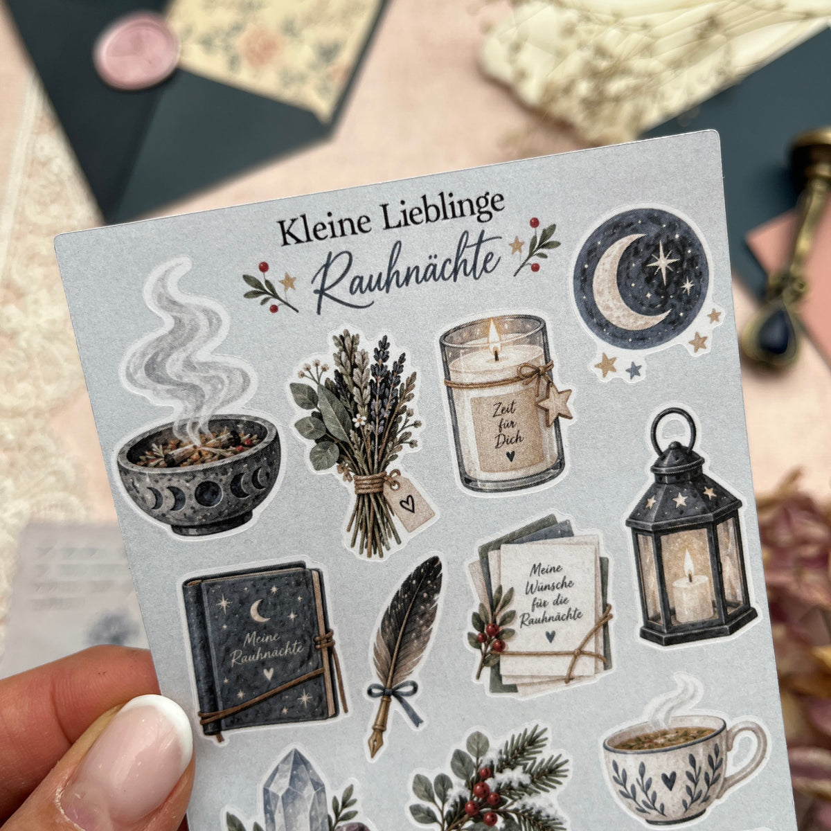 Kleine Lieblinge – Rauhnächte | Mini-Stickerbogen