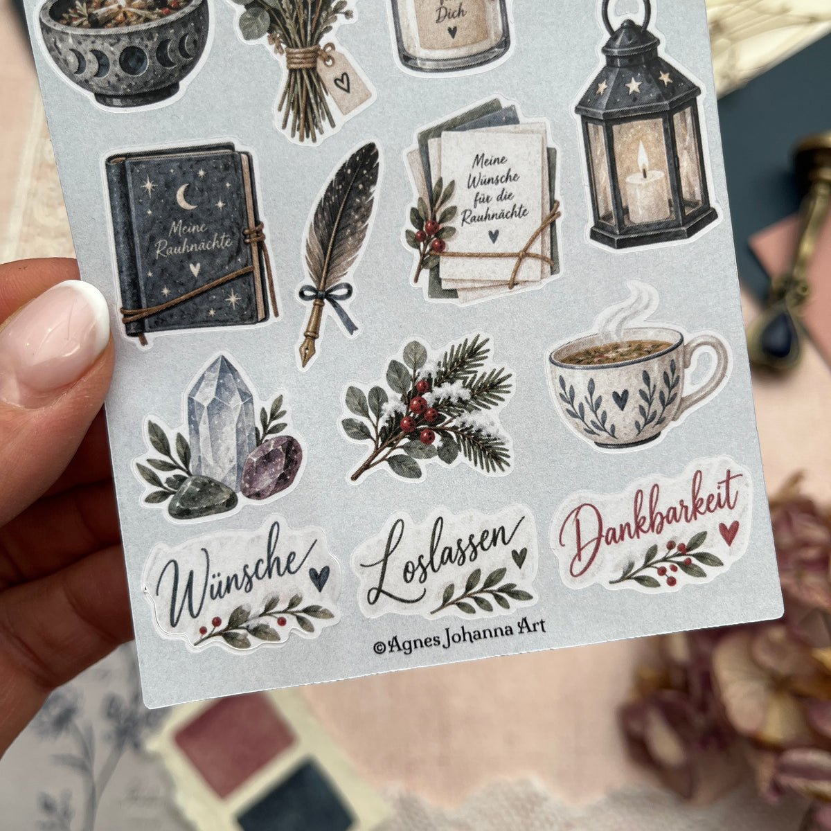Kleine Lieblinge – Rauhnächte | Mini-Stickerbogen