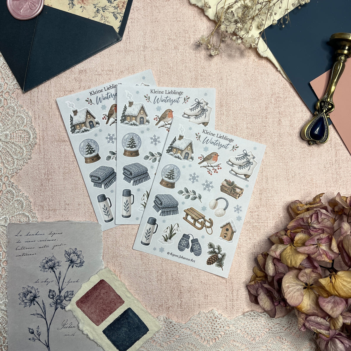 Kleine Lieblinge – Winterzeit | Mini-Stickerbogen
