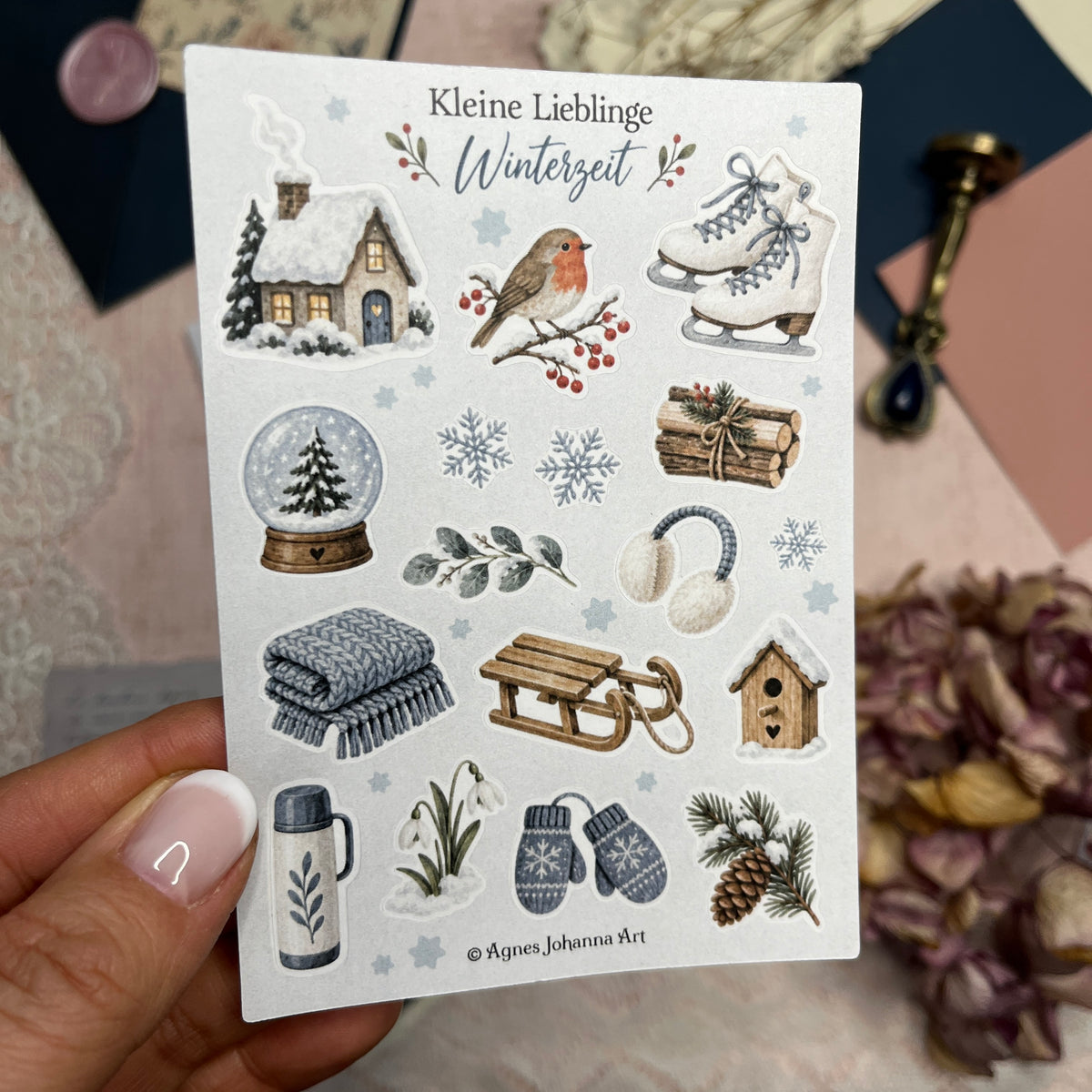 Kleine Lieblinge – Winterzeit | Mini-Stickerbogen