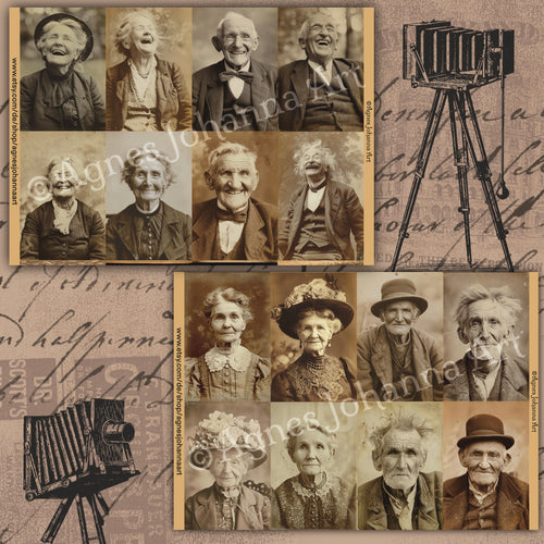 Digitale Journal Karten | Vintage Kabinett Oldie Kollektion