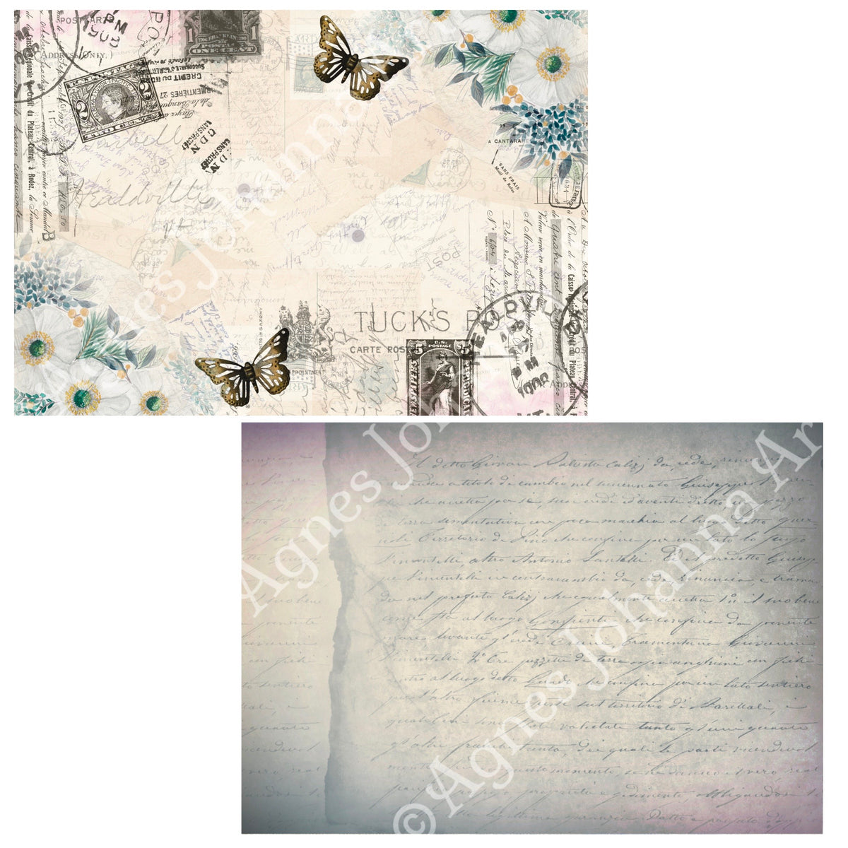 Digitales Papierset „Weisse Anemonen“ – A4 zum Ausdrucken