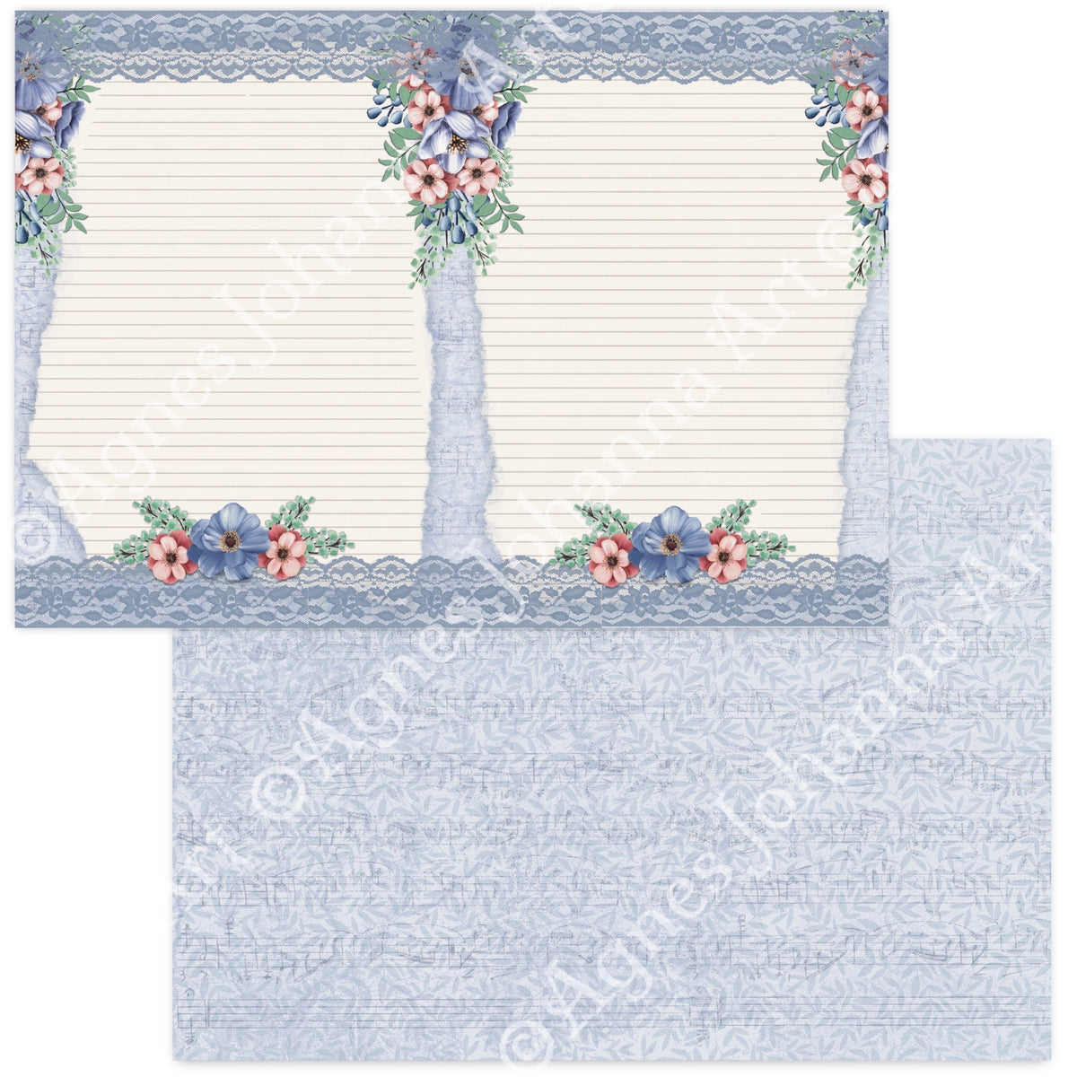 Gedrucktes Papierset "Porte Bonheur"