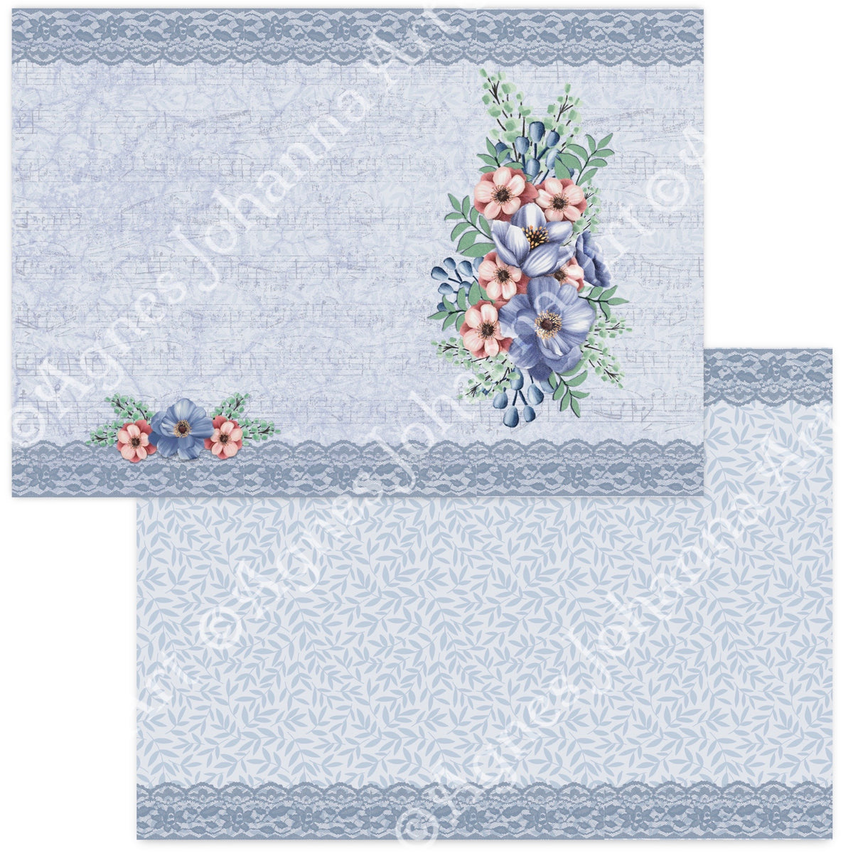 Gedrucktes Papierset "Porte Bonheur"