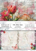 Gedrucktes Papierset "Mix Media Tulpen"