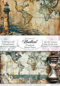 Gedrucktes Papierset "Nautical"