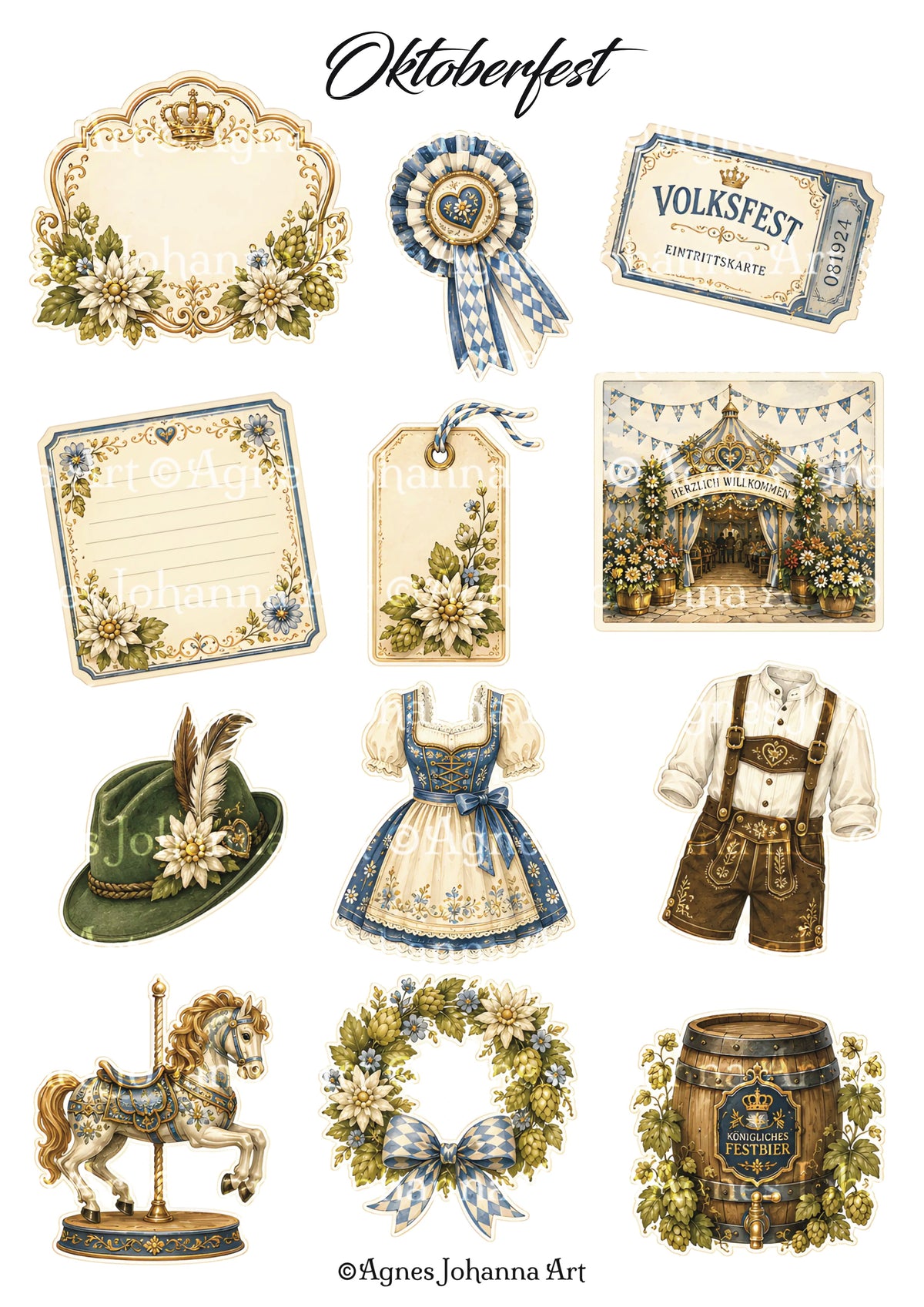 Gedrucktes Papierset "Oktoberfest"