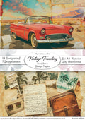 Gedrucktes Papierset "Vintage Traveling"