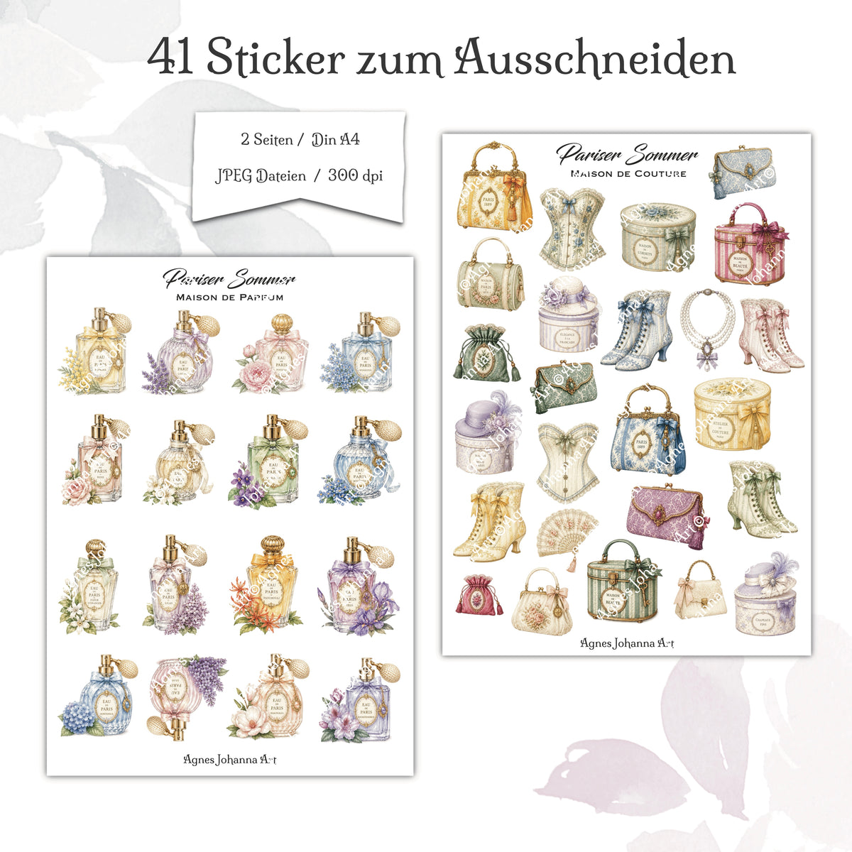 Digitale Fuzzy Cuts „Pariser Sommer“ – Maison de Perfum / Couture