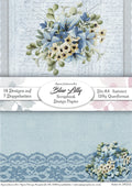 Gedrucktes Papierset "Blue Lilly"