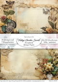 Gedrucktes Papierset "Vintage Garden Secrets"