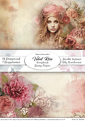 Gedrucktes Papierset "Velvet Roses"