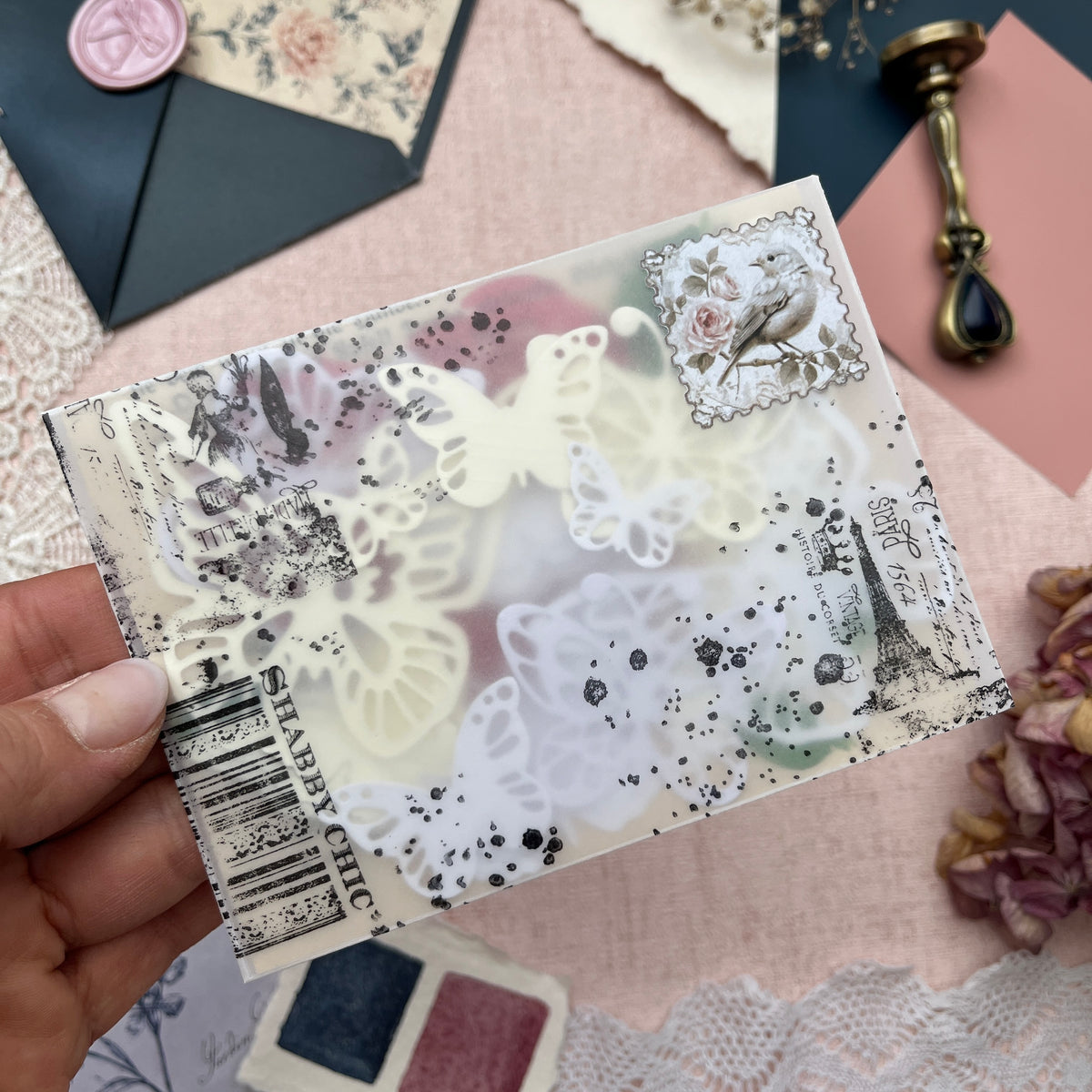 Papier-Stanzteile – Schmetterlinge | Handgefertigtes Die-Cut-Set für Junk Journal & Scrapbooking (Kopie)