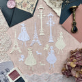 Papier-Stanzteile – Paris | Handgefertigtes Die-Cut-Set für Junk Journal & Scrapbooking
