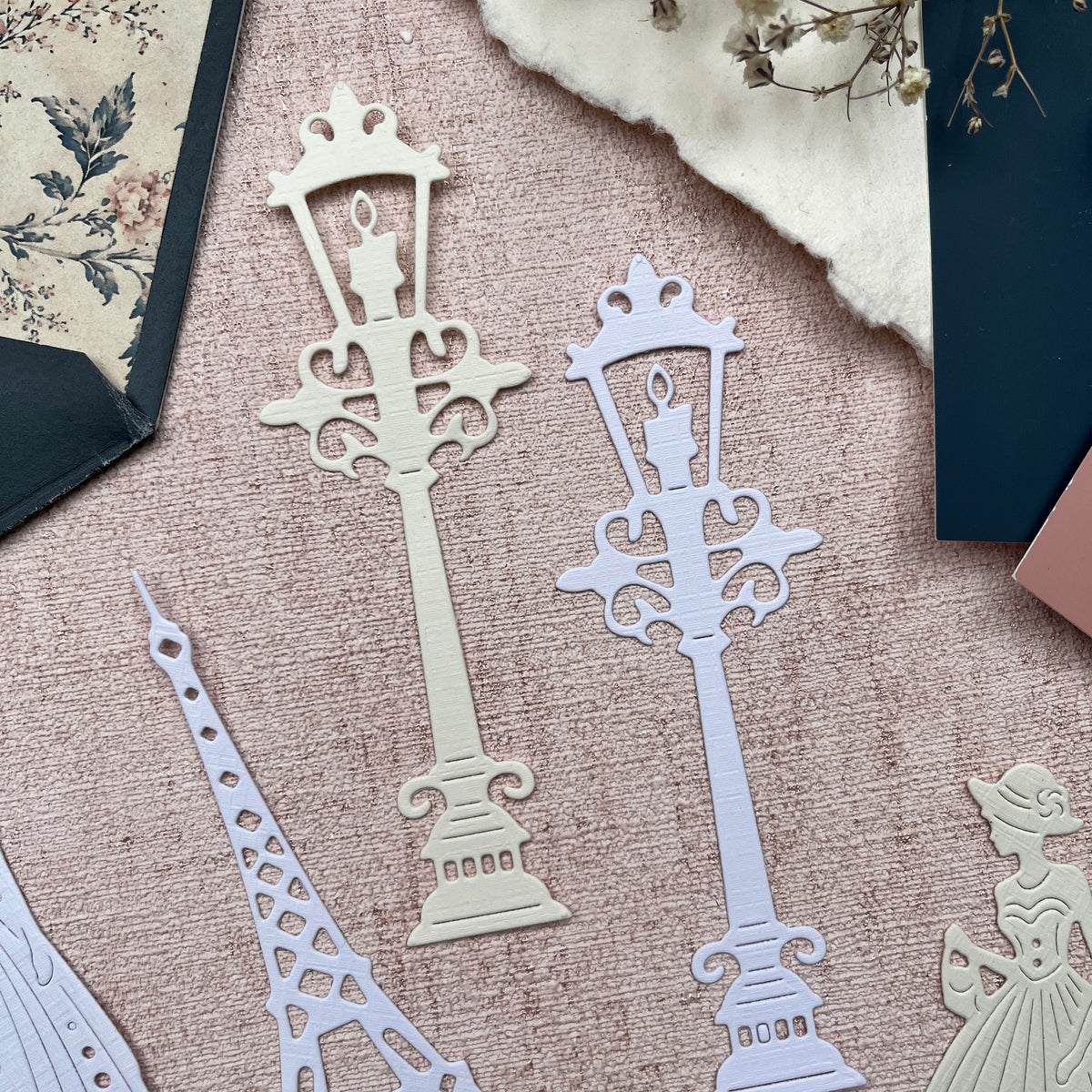 Papier-Stanzteile – Paris | Handgefertigtes Die-Cut-Set für Junk Journal & Scrapbooking