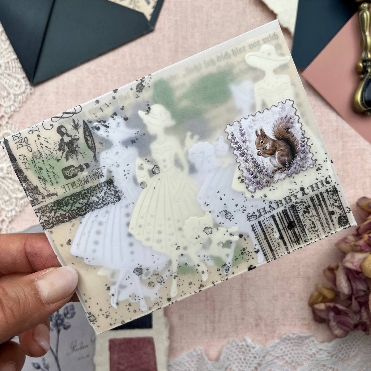Papier-Stanzteile – Paris | Handgefertigtes Die-Cut-Set für Junk Journal & Scrapbooking