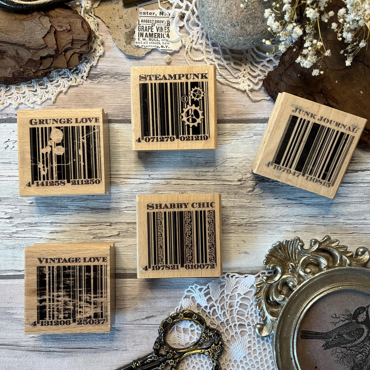 Holzstempel „Barcode“ – 5 x 5 cm