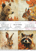Gedrucktes Papierset "Tiere des Waldes"