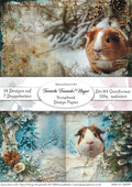Gedrucktes Papierset "Tierische Freunde - Nager Meerschweinchen"
