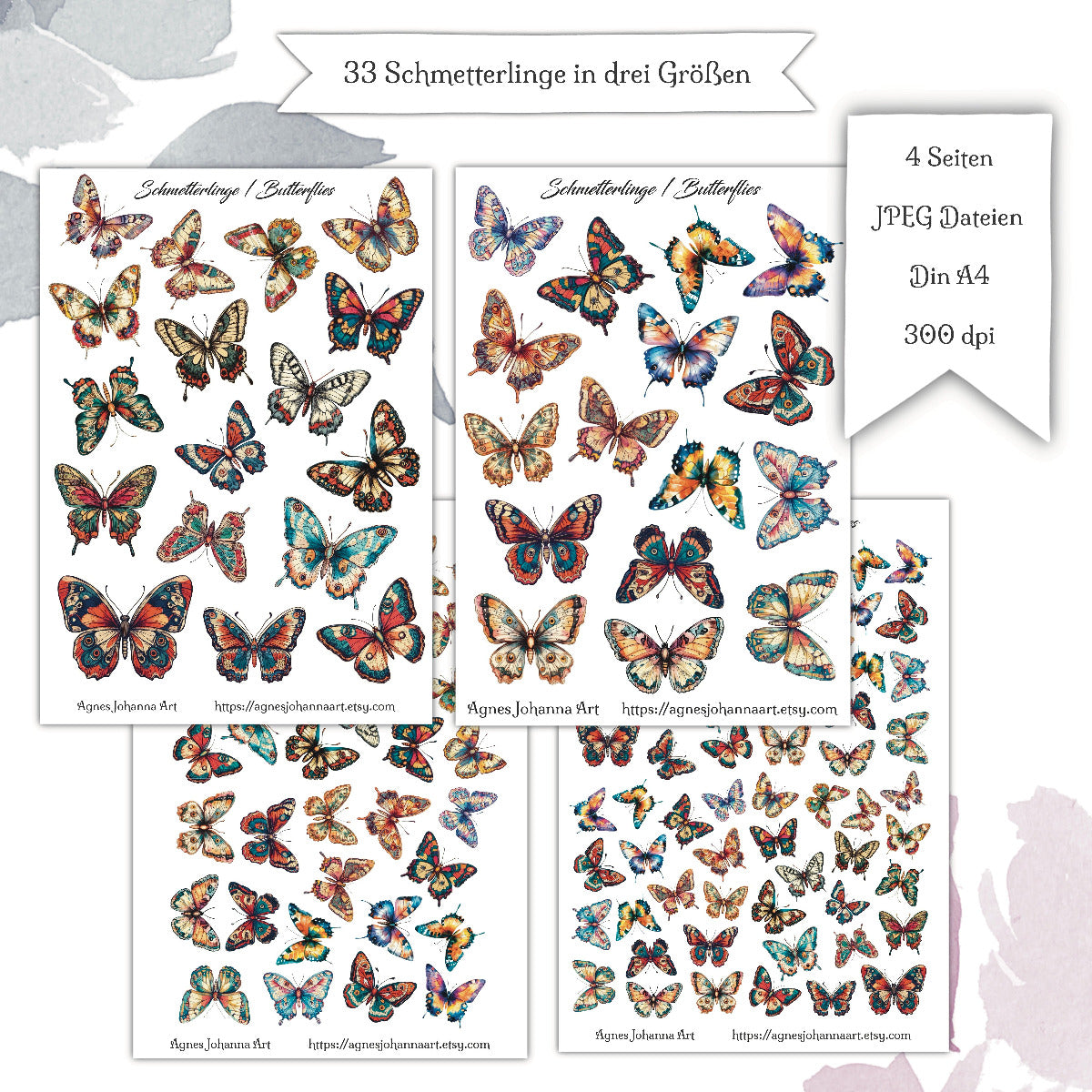 Fuzzy Cut Bundle „Schmetterlinge & Falter“ | Digitaler Download