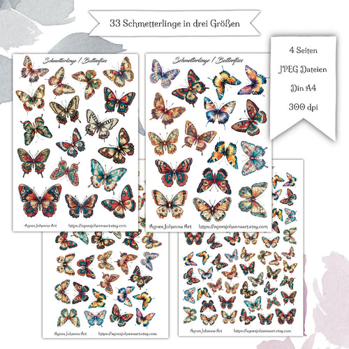 Digitale Fuzzy Cuts „Schmetterlinge“