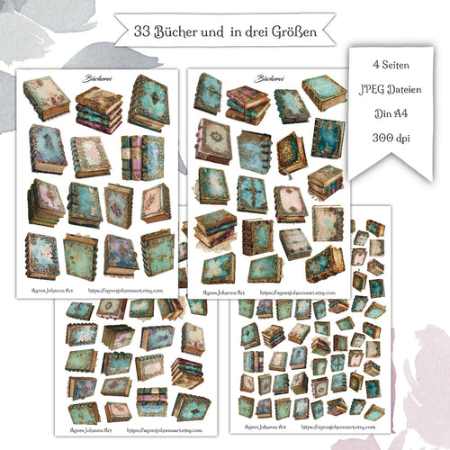 Digitale Fuzzy Cuts "Buecher"