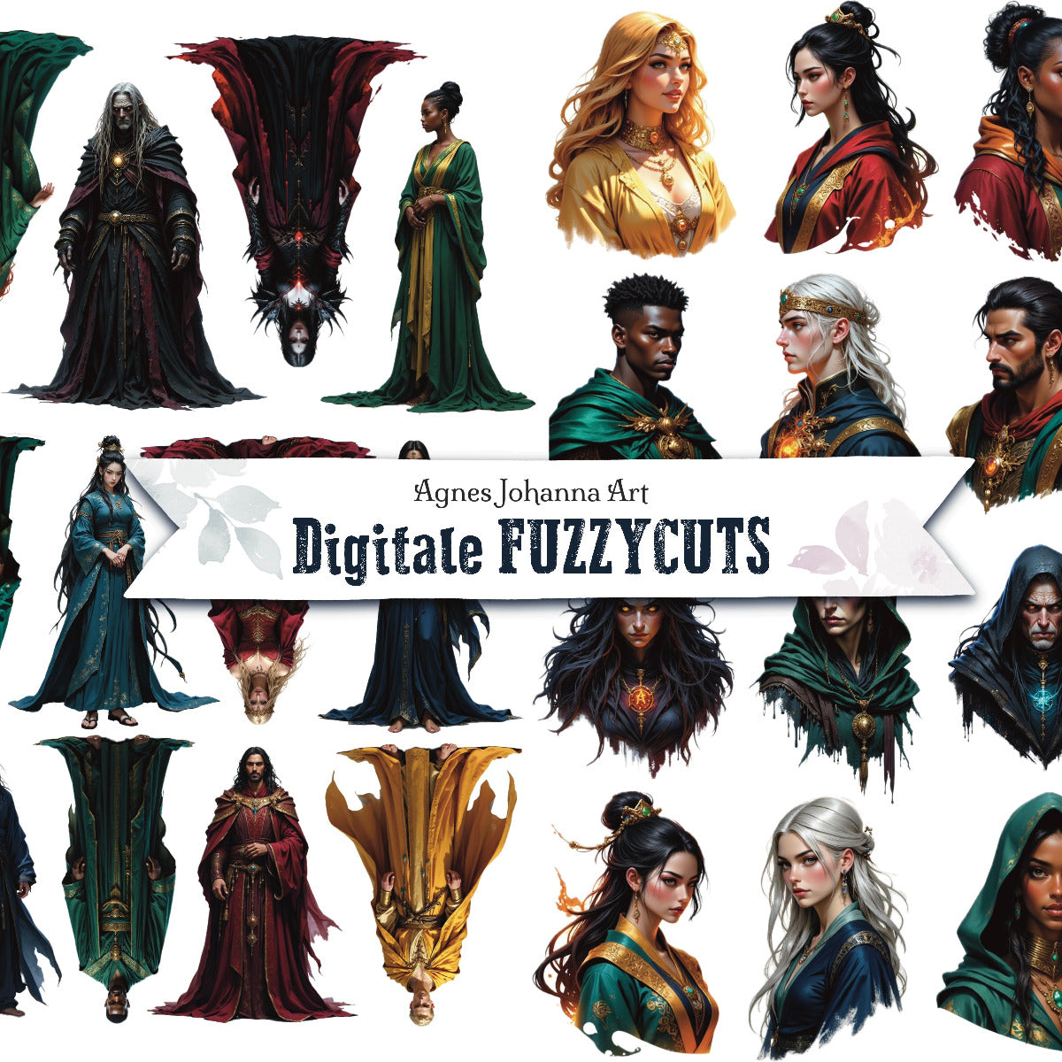 Digitale Fuzzy Cuts „Mysterium" - Charaktere