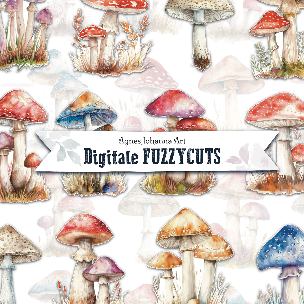 Digitale Fuzzy Cuts "Pilze"