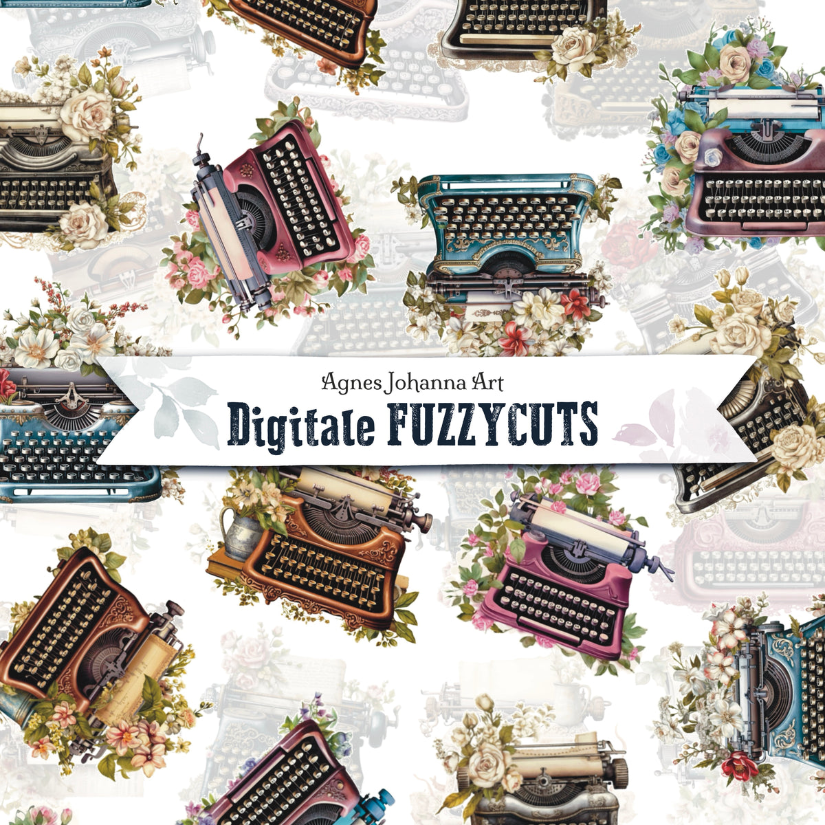 Digitale Fuzzy Cuts "Schreibmaschinen"