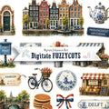 Digitale Fuzzy Cuts „Weltenbummler“ – Postkarte aus Niederlande