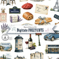 Digitale Fuzzy Cuts „Weltenbummler“ – Postkarte aus Frankreich