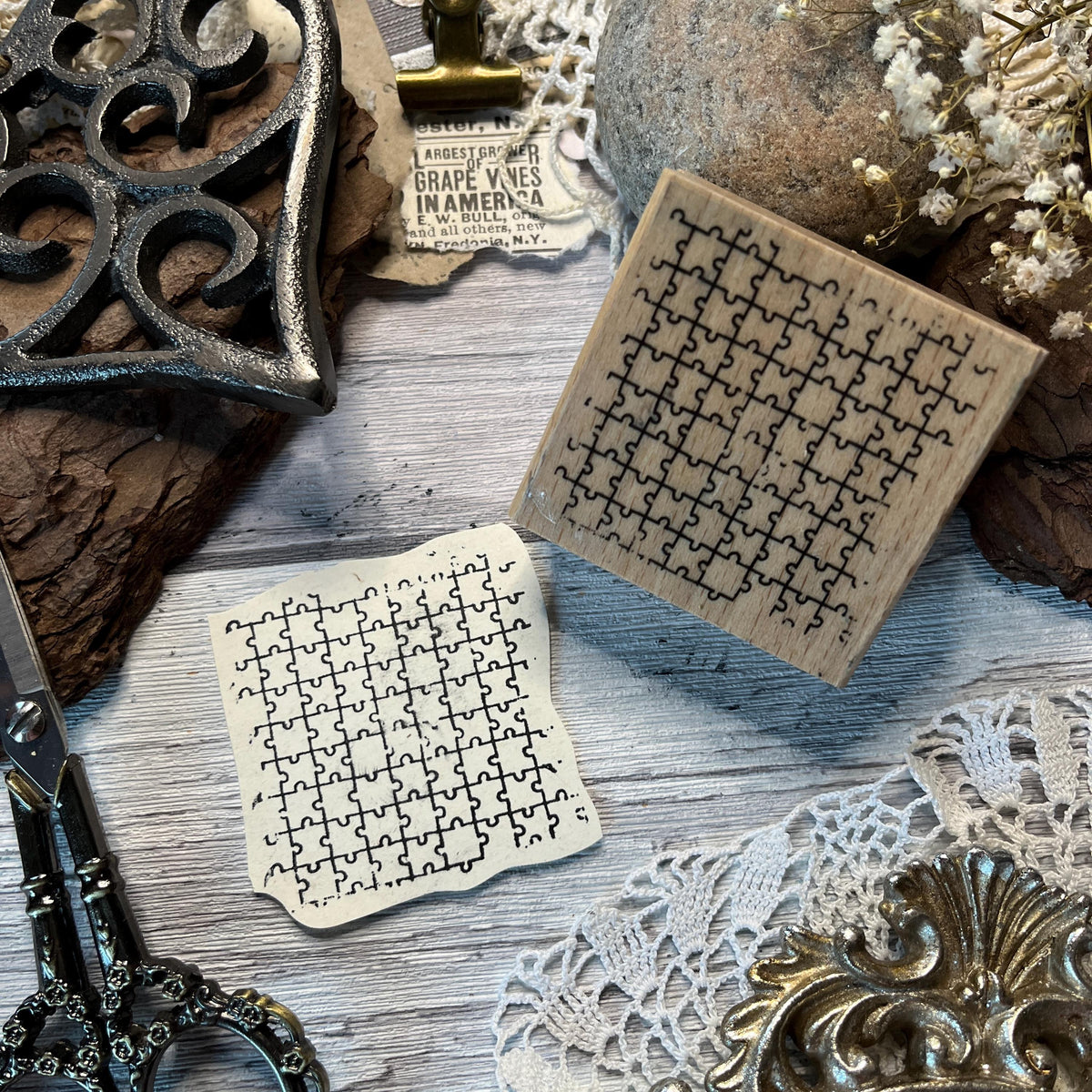 Holzstempel „Muster“ – 5 x 5 cm und 3 x 3 cm